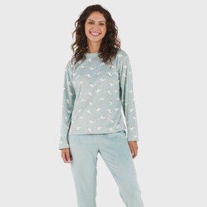 Pijama terciopelo Seasonal agua marina