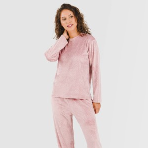 Pijama terciopelo Lolenda malva rosa 2