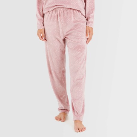 Pijama terciopelo Lolenda malva rosa