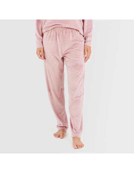 Pijama terciopelo Lolenda malva rosa
