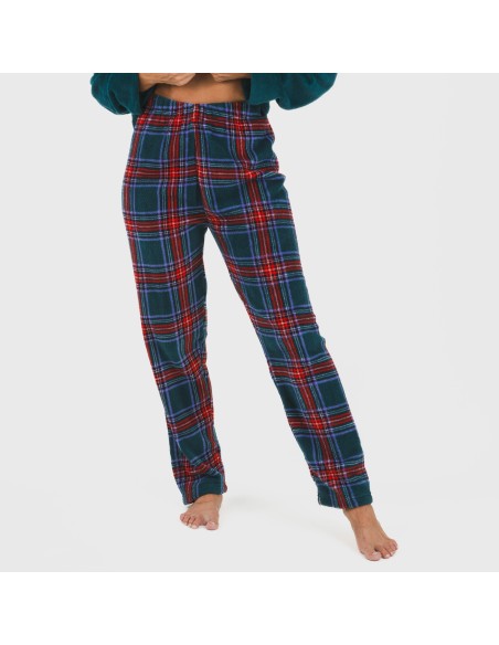 Pijama coral Cuadro Bimba verde menta