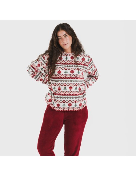 Pijama coral Joshie burdeos