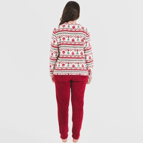 Pijama coral Joshie burdeos