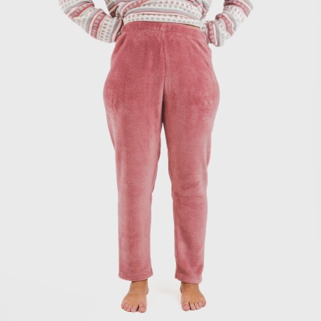 Pijama coral Giulia malva rosa