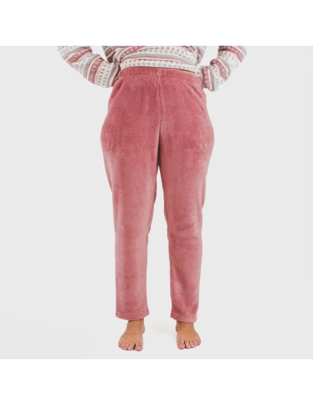 Pijama coral Giulia malva rosa