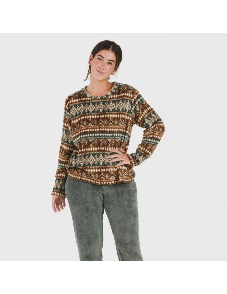 Pijama coral Rosana verde frances