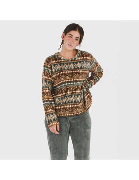 Pijama coral Rosana verde frances