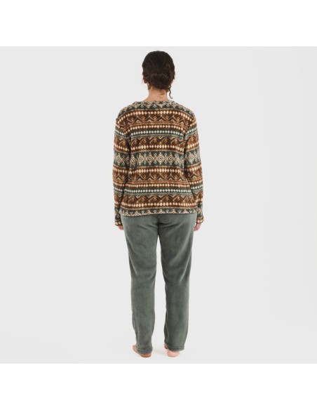 Pijama coral Rosana verde frances