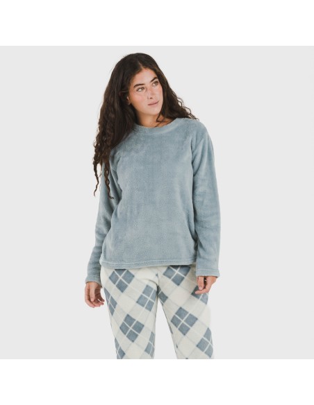 Pijama coral Cuadro Guima indigo