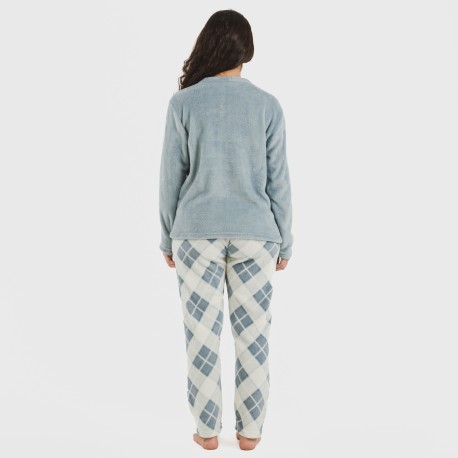 Pijama coral Cuadro Guima indigo