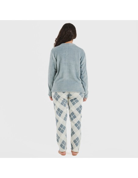 Pijama coral Cuadro Guima indigo