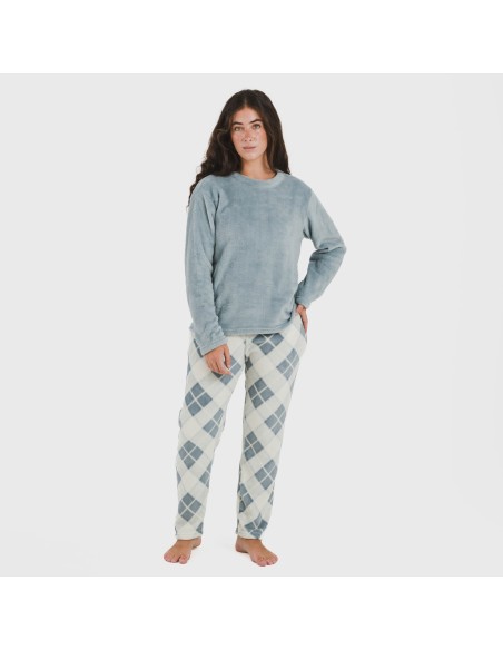 Pijama coral Cuadro Guima indigo