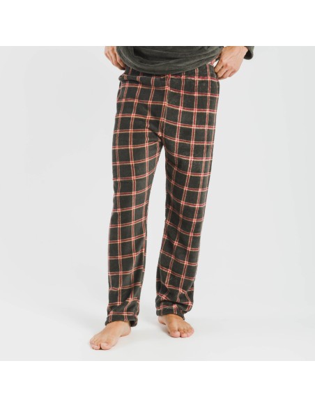 Pijama coral hombre Cuadro Nelby verde caceria