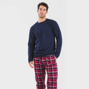 Pijama hombre franela Cocoro azul marino