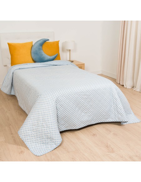 Colcha bouti Ohio indigo