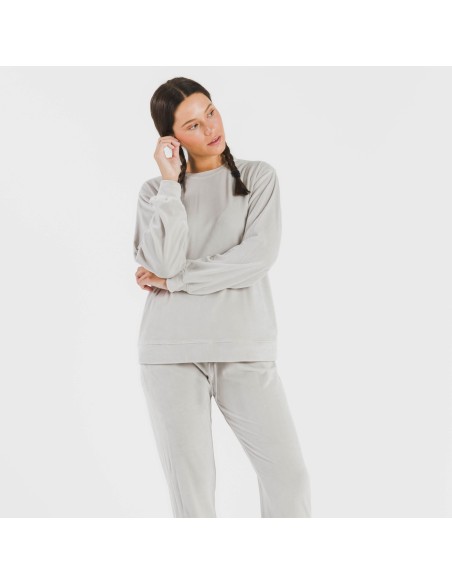 Pijama largo Velvet liso