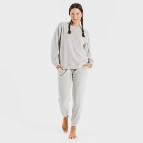 Pijama largo Velvet liso