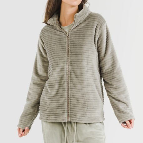 Sudadera terciopelo Raya lisa