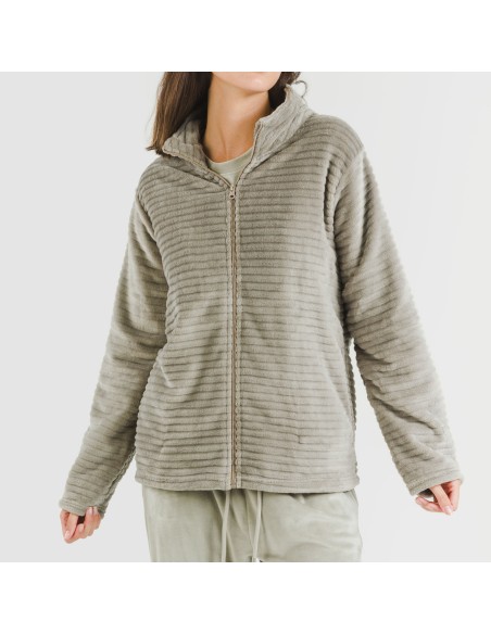 Sudadera terciopelo Raya lisa