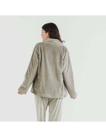 Sudadera terciopelo Raya lisa