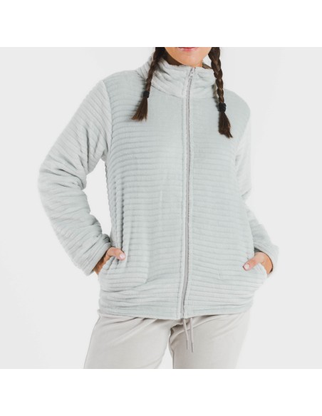 Sudadera terciopelo Raya lisa