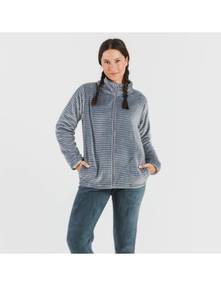 Sudadera terciopelo Raya lisa