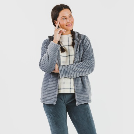 Sudadera terciopelo Raya lisa