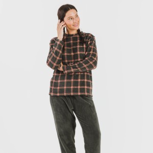 Pijama coral Cuadro Nelby verde caceria 2