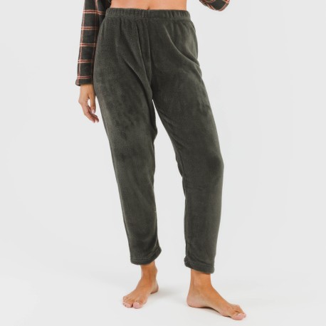 Pijama coral Cuadro Nelby verde caceria