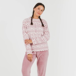 Pijama coral Candy malva rosa 2