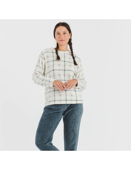 Pijama coral Cuadro Dua azul