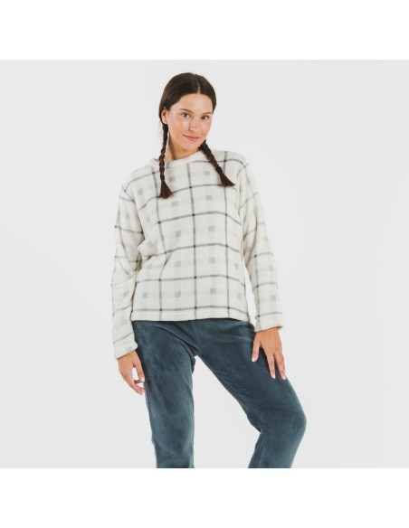 Pijama coral Cuadro Dua azul