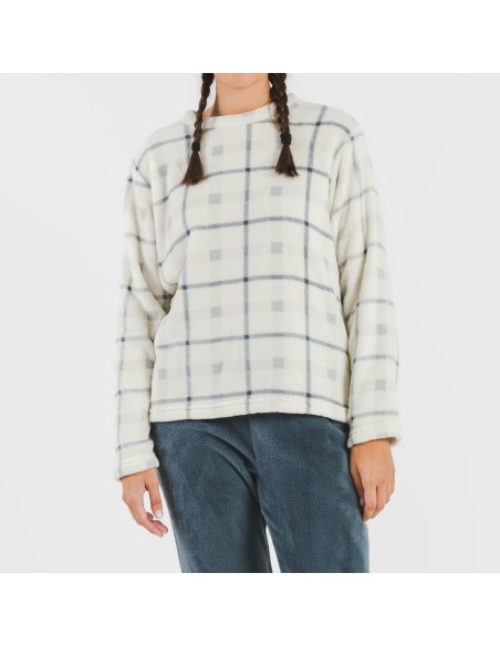 Pijama coral Cuadro Dua azul