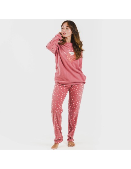 Pijama polar Dada rosa