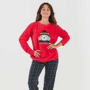 Pijama polar Eiko rojo 2