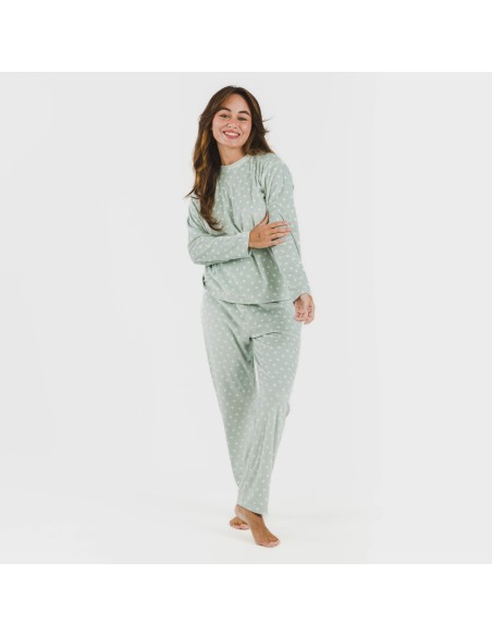 Pijama terciopelo Natalie verde tiffany