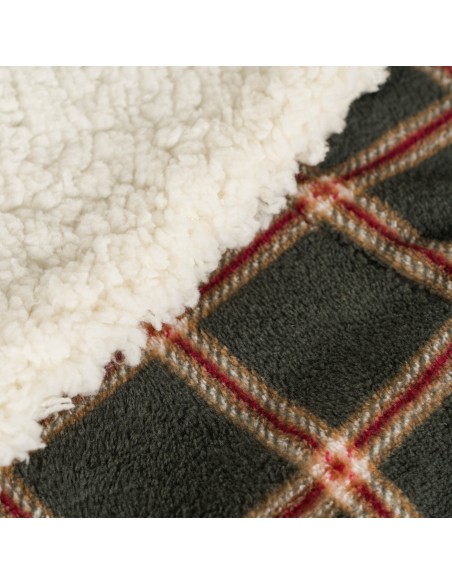 Manta sherpa Cuadro Nelby verde caceria