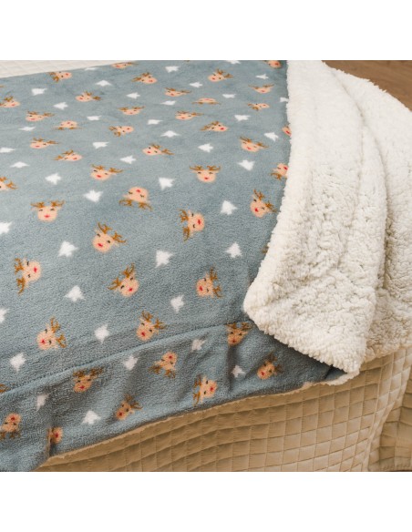 Manta sherpa Tatini verde tiffany