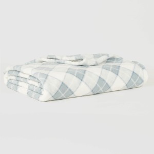 Manta coral Cuadro Guima indigo