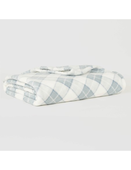 Manta coral Cuadro Guima indigo