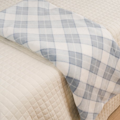 Manta coral Cuadro Guima indigo