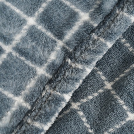 Manta coral Cuadro Pruden azul azafata