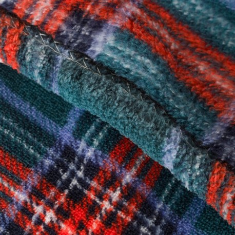 Manta coral Cuadro Bimba verde menta