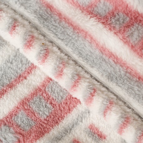 Manta coral Giulia malva rosa