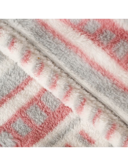 Manta coral Giulia malva rosa