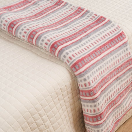 Manta coral Giulia malva rosa