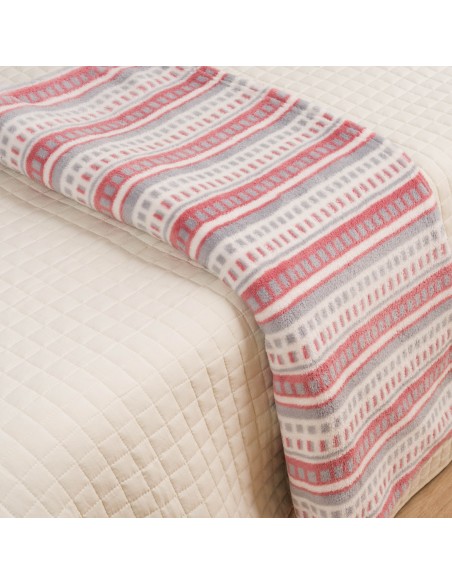 Manta coral Giulia malva rosa