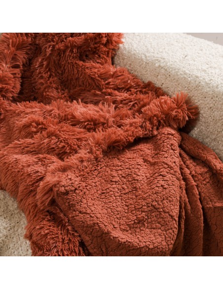 Manta pelo sherpa lisa