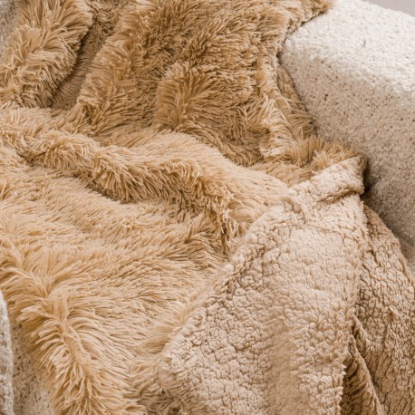 Manta pelo sherpa lisa