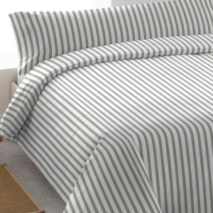 Funda nórdica algodón percal Raya Aviles verde cacería